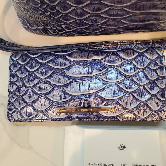 Brahmin Large Duxbury & Ady Wallet Denim Cruz NWT - Picture 6 of 16